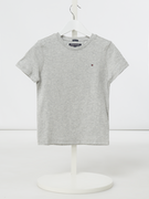 Koszulki dla chłopców - T-shirt z bawełny organicznej z detalami z logo - miniaturka - grafika 1