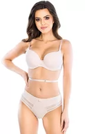 Biustonosze - Multi 11011 beżowy gładki biustonosz wielofunkcyjny push-up, Kolor beżowy, Rozmiar 65C/70B/75A, Mediolano - Primodo.com - miniaturka - grafika 1