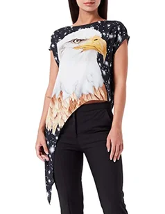 Just Cavalli Koszulka damska, 900 czarny, XXL - Koszulki i topy damskie - miniaturka - grafika 1