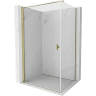 Kabiny prysznicowe - Mexen Mist-B kabina prysznicowa uchylna 80 x 90 cm, transparent, złota - 8A2T-080-090-50-00 - miniaturka - grafika 1