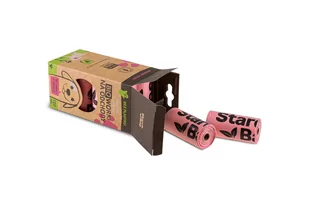 STARCHBAG Kompostowalne BIOworki na odchody 1 rolka x 15 szt., kol. różowy - Woreczki na psie odchody - miniaturka - grafika 3