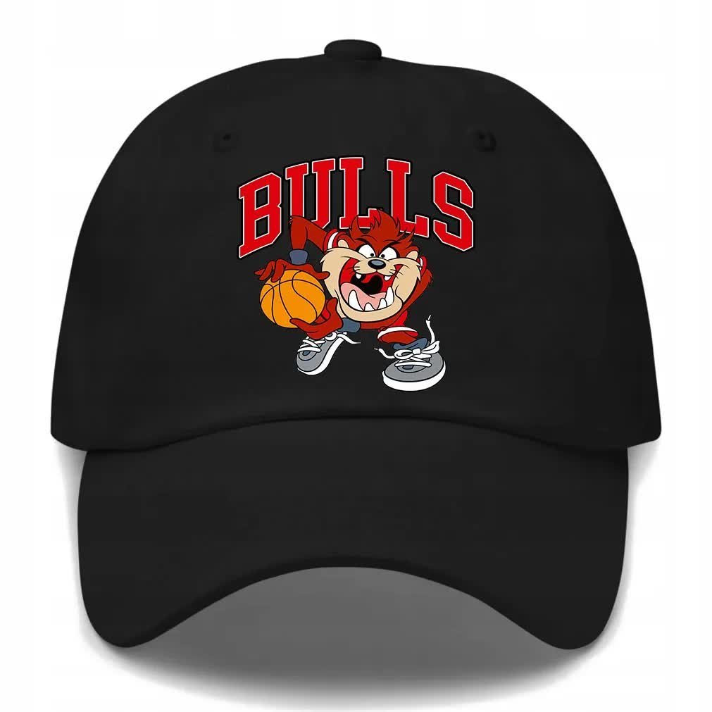 Czapka Dziecięca z Daszkiem BULLS Dla Fana Kreskówek Wzory Czarna