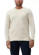 Swetry męskie - s.Oliver Big Size sweter męski, biały, XXL - miniaturka - grafika 1