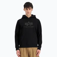 Bluzy męskie - Bluza męska Alpha Industries Basic Carbon Hoody black - miniaturka - grafika 1