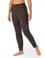 Spodnie damskie - Schiesser Damskie spodnie do spania długie mieszanka bawełny + relaks, nadruk zwierzęcy, 36, Animalprint, 36 - miniaturka - grafika 1