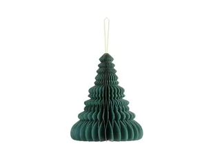 Bombka Papierowa Honeycomb Choinka, Butelkowa Zieleń, 20cm - Bombki - miniaturka - grafika 1