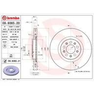 Tarcze hamulcowe - Tarcza hamulcowa BREMBO 09.9365.21 - miniaturka - grafika 1