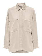 Koszule damskie - ONLY Koszula sztruksowa w kolorze kremowym - miniaturka - grafika 1