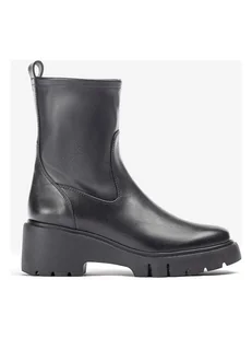 Unisa Skórzane botki "Jofof" w kolorze czarnym - Botki damskie - miniaturka - grafika 1