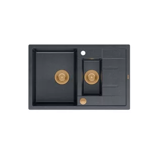 Quadron HB8224U8-C1_P2O Morgan 156 Black diamond (czarny nakrapiany/miedziany) - Zlewozmywaki - miniaturka - grafika 1