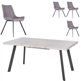 Zestaw Stół Dallas + Krzesła K-279 Halmar 6 - Stoły z krzesłami - miniaturka - grafika 1