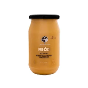 Miód wielokwiatowy kremowany 1,1 kg Pasieka Dziadka Brunona - Miód - miniaturka - grafika 1