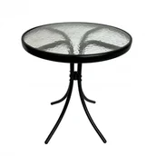 Stoły ogrodowe - Stół stolik szklany okrągły balkon taras ogród TERNI 60 cm - miniaturka - grafika 1