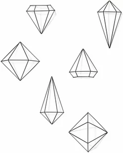 Umbra Dekoracja Prisma 6 szt. czarna 470520-040 - Figurki dekoracyjne - miniaturka - grafika 1