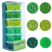 Prace ręczne dla dzieci - Koraliki Do Prasowania La Manuli - 6 odcieni Zielonego, 3000 Szt. - miniaturka - grafika 1