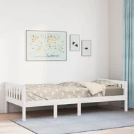 Łóżka dla dzieci i młodzieży - vidaXL vidaXL Łóżko dziecięce bez materaca, białe, 90x190 cm, drewno sosnowe - miniaturka - grafika 1