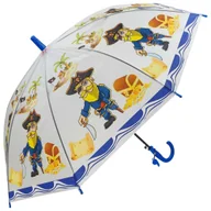 Parasole - Parasolka dziecięca pirat niebieski z gwizdkiem półautomat - miniaturka - grafika 1