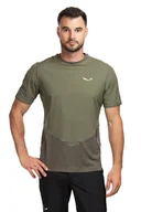 Koszulki męskie - Salewa Koszulka trekkingowa męska Pedroc Dry Wind T-Shirt zielona 52_XL - miniaturka - grafika 1
