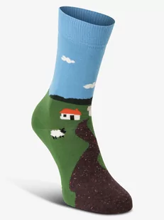 Happy Socks - skarpety z drobnej dzianiny, niebieski|wielokolorowy - Skarpetki damskie - miniaturka - grafika 1
