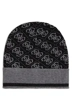 Czapki damskie - GUESS - Czapka damska, szary|czarny - miniaturka - grafika 1