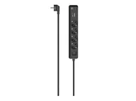 Listwy zasilające - HAMA Listwa zasilająca 4GN schuko, 1,4M, 2xUSB C/A, PD 65W - miniaturka - grafika 1