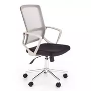 Fotele - Fotel obrotowy do komputera Mosbi popiel + czarny - miniaturka - grafika 1