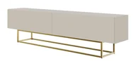 Szafki RTV - Szafka RTV Veldio 175 cm Szary beż ze złotymi nogami - miniaturka - grafika 1