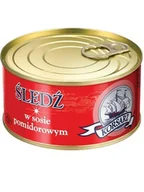 Szybkie dania obiadowe - KORSARZ ŚLEDŹ W SOSIE POMIDOROWYM  KONSERWA 330G - miniaturka - grafika 1