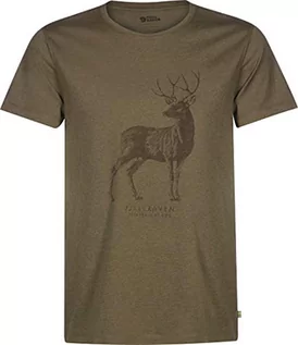 Koszulki męskie - FJÄLLRÄVEN FJALLRAVEN męski podkoszulek Deer Print T-shirt M szary asfaltowy X-S F87223-Tarmac-XS - grafika 1