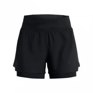 Damskie spodenki do biegania Under Armour UA RUN STAMINA 2IN1 SHORT - czarne - UNDER ARMOUR - Spodnie sportowe damskie - miniaturka - grafika 1