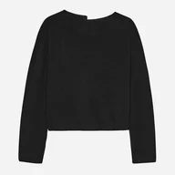 Swetry dla dziewczynek - Sweter rozpinany dla dziewczynki Calvin Klein IG0IG02085-BEH 162 cm Czarny (8720108255318) - miniaturka - grafika 1