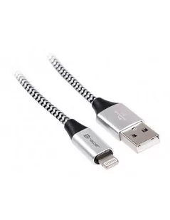 Tracer Kabel USB 2.0 iPhone AM Lightning 1m czarno-srebrny TRAKBK46268 - Huby USB - miniaturka - grafika 1