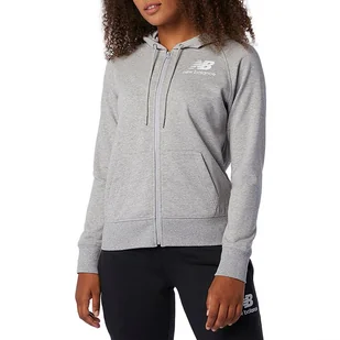 Bluza New Balance WJ03530AG - szara - Bluzy sportowe damskie - miniaturka - grafika 1