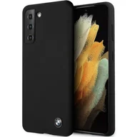 Etui i futerały do telefonów - BMW Silicone Signature Etui na Samsung Galaxy S21+ PLUS czarny BMW000333 - miniaturka - grafika 1
