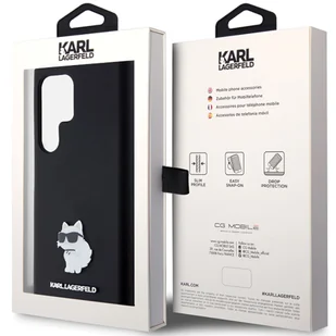 Karl Lagerfeld KLHCS23LSMHCNPK S23 Ultra S918 czarny/black hardcase Silicone Choupette Metal Pin - Etui i futerały do telefonów - miniaturka - grafika 11