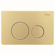 Stelaże i zestawy podtynkowe do WC - Rea Przycisk typu I do stelaża podtynkowego WC K011A-Q Złoty Szczotkowany - miniaturka - grafika 1