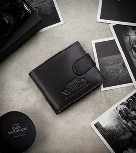 Mały, skórzany portfel męski na zatrzask — Always Wild - Portfele - miniaturka - grafika 2