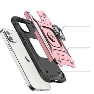 Wozinsky Ring Armor etui iPhone 14 Plus pancerny pokrowiec uchwyt magnetyczny ring złote - Etui i futerały do telefonów - miniaturka - grafika 4