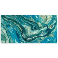 Podkładki na biurko - Mata ochronna na blat Abstrakcja niebieska 120x60cm, Dywanomat - miniaturka - grafika 1