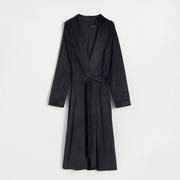 Piżamy damskie - Reserved - Szlafrok z paskiem - Czarny - miniaturka - grafika 1