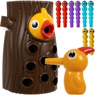 Zabawki sensoryczne - Magnetyczny Dzięcioł i Robaczki Gra Zręcznościowa KRUZZEL - miniaturka - grafika 1