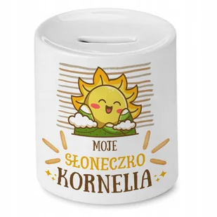 Skarbonka 330 ml Dla Korneli Córki Dziecka Prezent z Nadrukiem ze Zdjęciem - Skarbonki - miniaturka - grafika 1