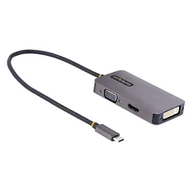 Karty graficzne - StarTech 118-USBC-HDMI-VGADVI zewnętrzna karta graficzna usb 3840 x 2160 px Szary - miniaturka - grafika 1