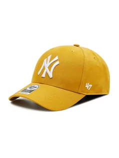 Czapki damskie - New York 47 Brand Czapka z daszkiem Yankees B-MVPSP17WBP-GR Żółty - grafika 1