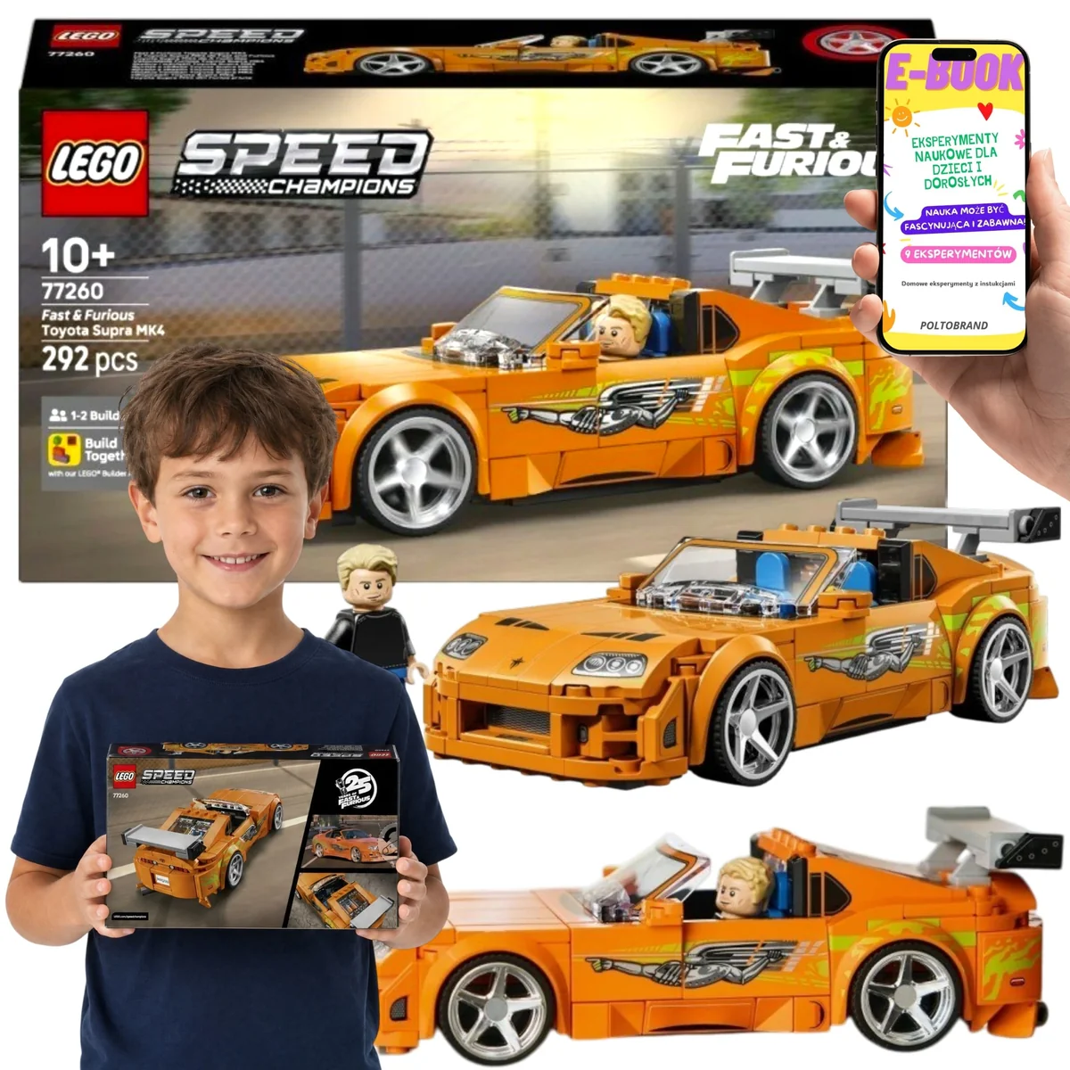 LEGO SPEED CHAMPIONS Szybcy i wściekli Toyota Supra MK4 dla dziecka 10 11 12 lat 77260 292 el.