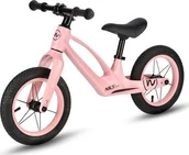 Rowerki biegowe - Rowerek biegowy dziecięcy Nils Fun RB901 pompowane koła led 12'' różowy 90x50x41cm - miniaturka - grafika 1