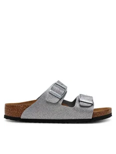 Birkenstock Klapki Arizona Kids 1029468 S Srebrny - Buty dla dziewczynek - miniaturka - grafika 1