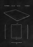 Plakaty - Patent, Ipad 2016 Czarny - plakat Wymiar do wyboru: 40x50 cm - miniaturka - grafika 1