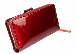 Portfel Damski Skóra Licowa Lakierowana PETERSON Duży Z Suwakiem Piórnik Z Zapięciem BC 603 RFID 16,5 x 10,5 x 3 [cm] - Portfele - miniaturka - grafika 6
