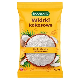 Bakalland Wiórki kokosowe 100 g - Bakalie - miniaturka - grafika 1